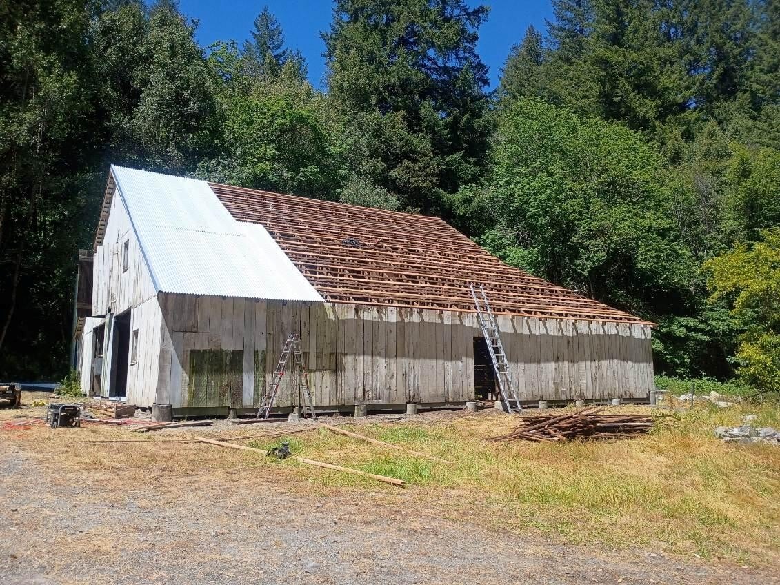 Barn roof — before, angle 2