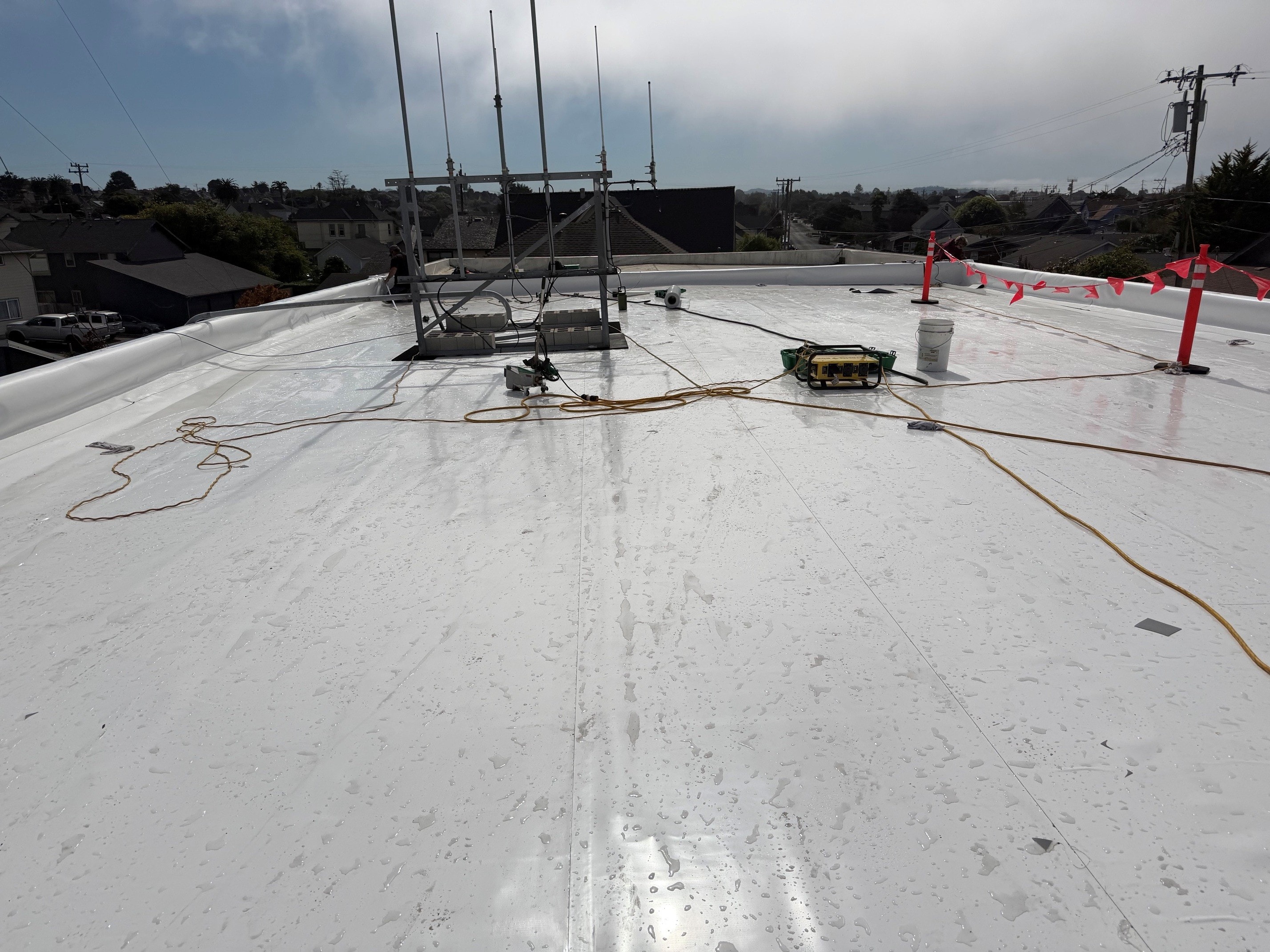 Versico 60mil PVC commercial flat roof installation — view 2